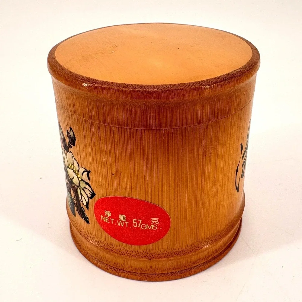 Vintage Bamboo Tea Canister Japandi Zen Kitchen Storage Jar‎ Jasmine Tea Decor